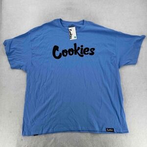 NWT Cookies Clothing SF Original Logo Black Blue T Shirt Short-sleeves Tee Sz 3X